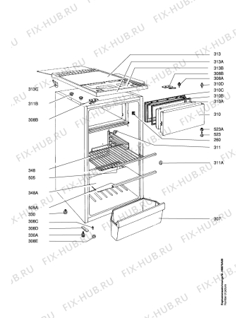 Взрыв-схема холодильника Novamatic KS2218.1RA4 - Схема узла Housing 001